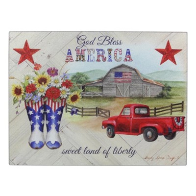 God Bless America Cutting Board
