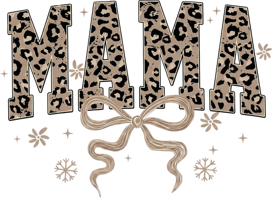 Leopard Mama With Bow Design