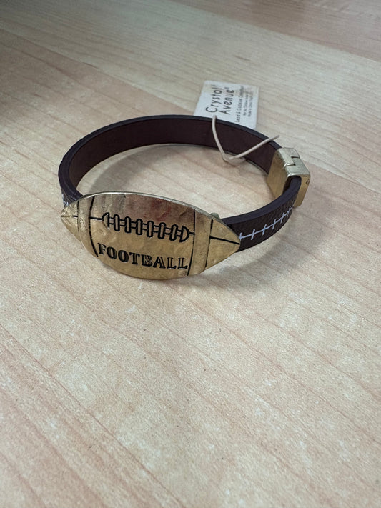 Leather Football Bracelet