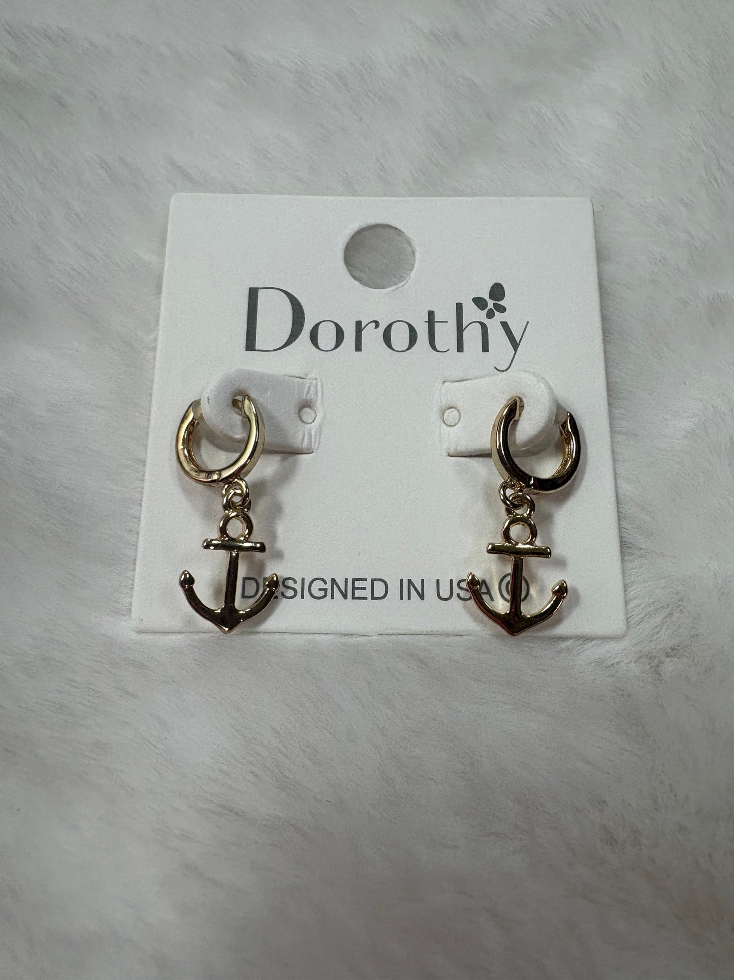 Anchors Away Huggie Earrings