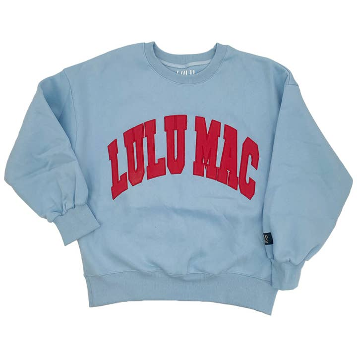 Lulu Mac Light Blue & Red Sweatshirt