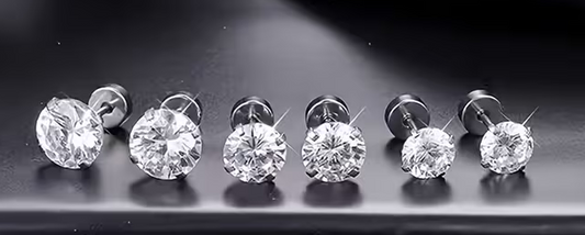 Stainless Steel Flat Back Rhinestone Studs