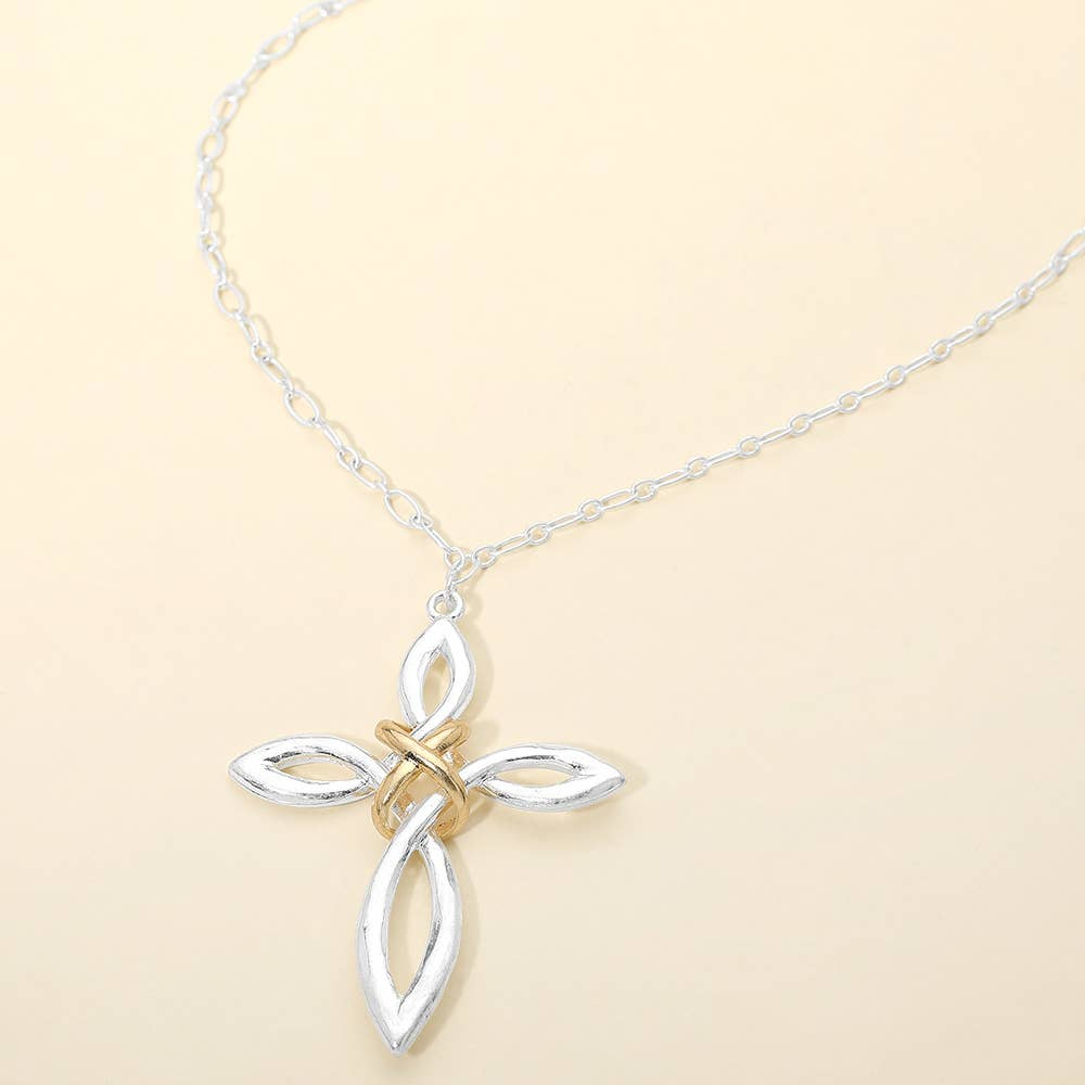 Two Tone Interwoven Cross