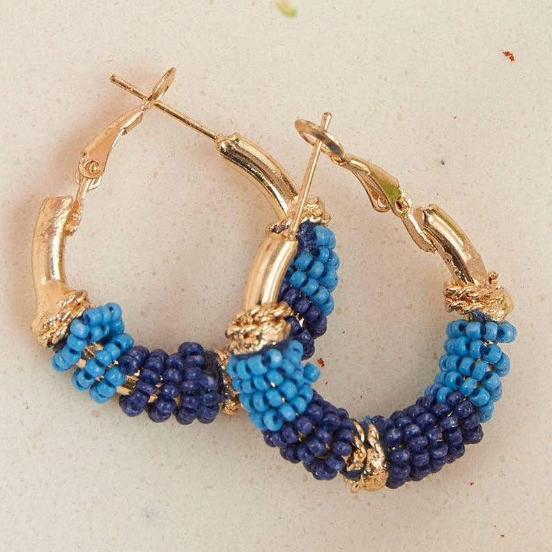 Irie Seed Bead Hoop Earrings