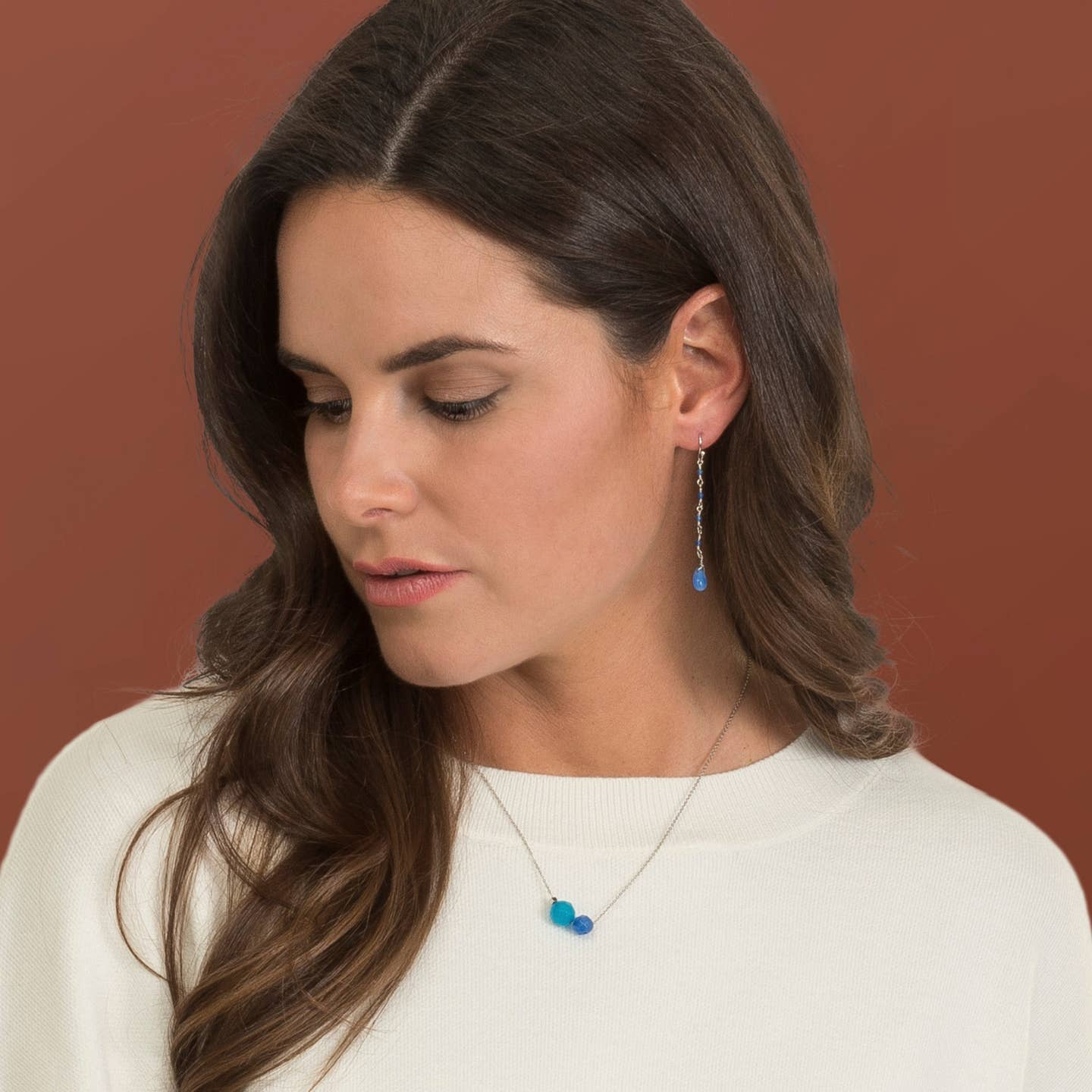 Sterling Silver Sea Glass Necklace