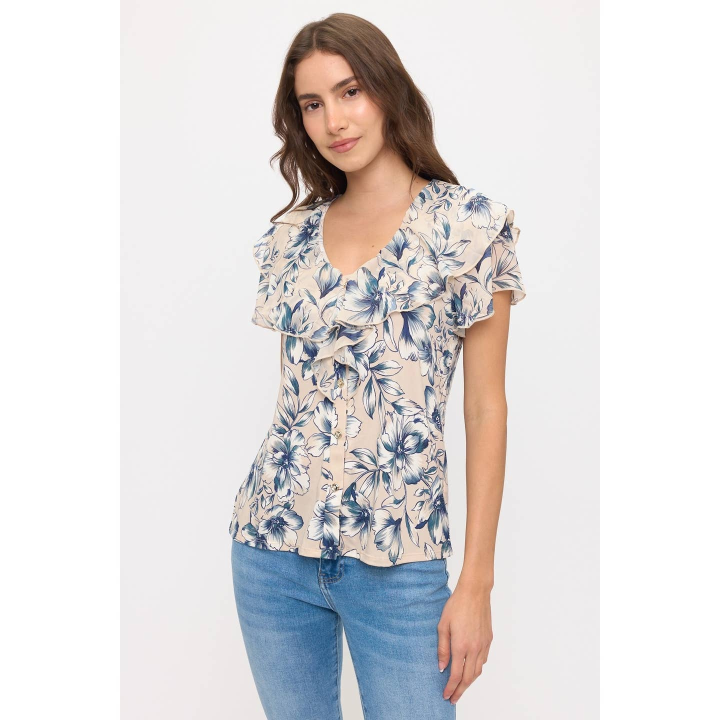 Blue Cascade Blouse