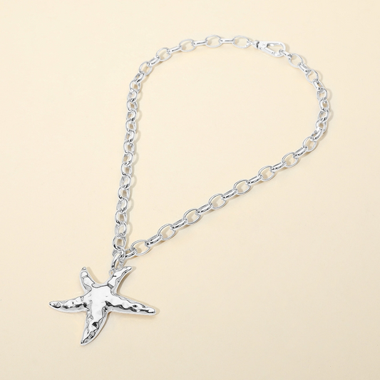 Hammered Starfish Necklace