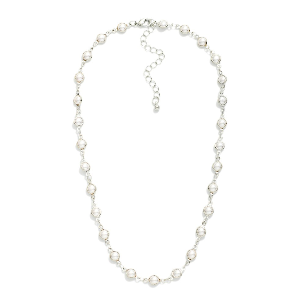 Pearl Station Necklace