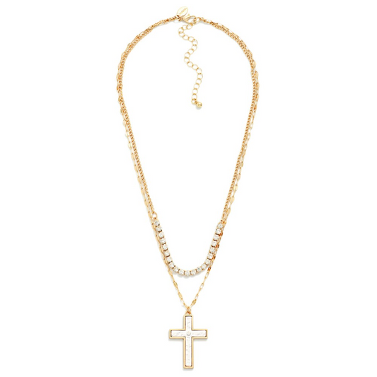 Layered Cross Necklace