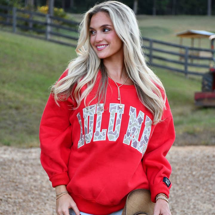Lulu Mac Red & Camo Sweatshirt