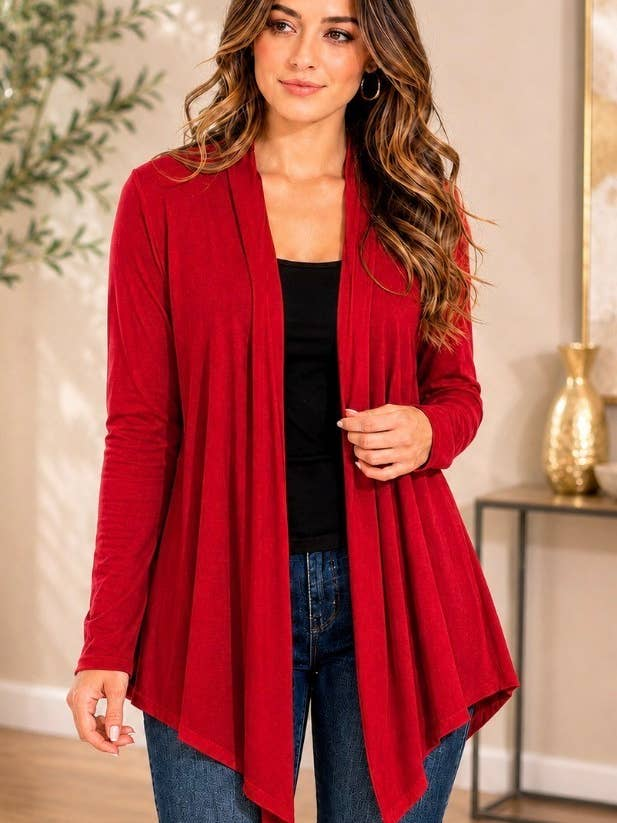 Wrapped In Red Cardigan