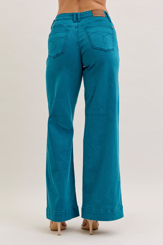 Teal Utility Wide Leg 881061