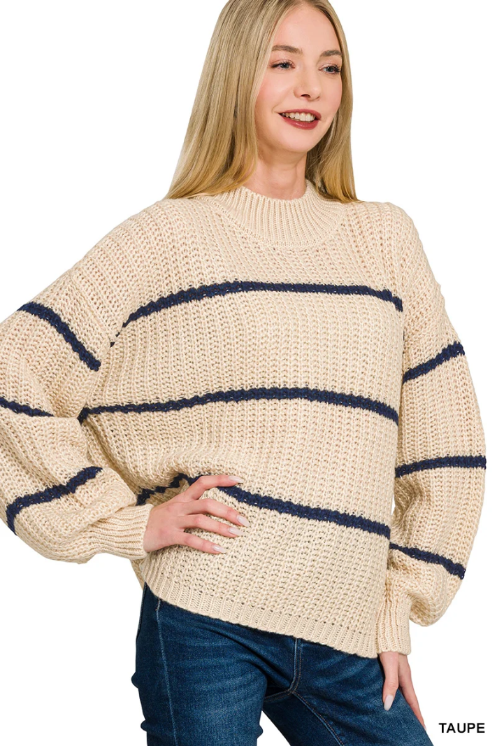 Comfy In Stripes Sweater