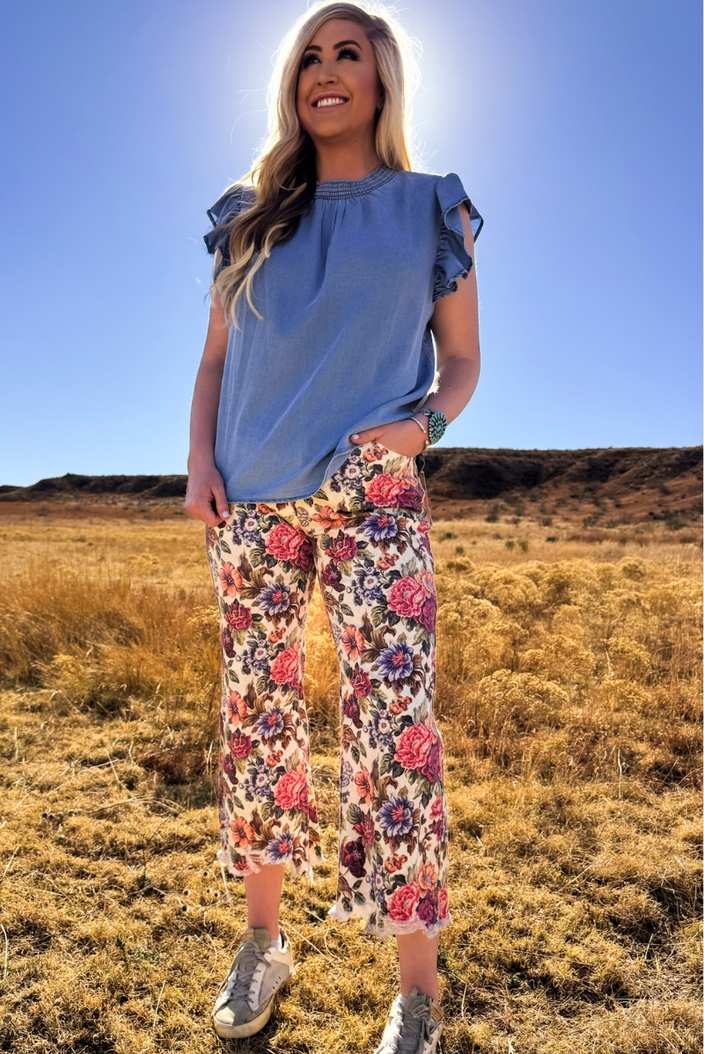 Denim Baby Doll Top