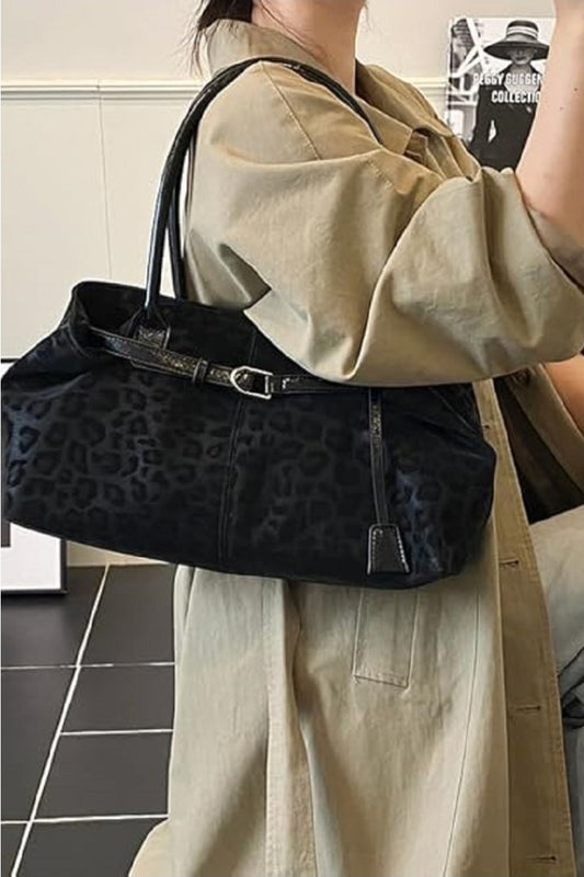 Leopard Suede Tote