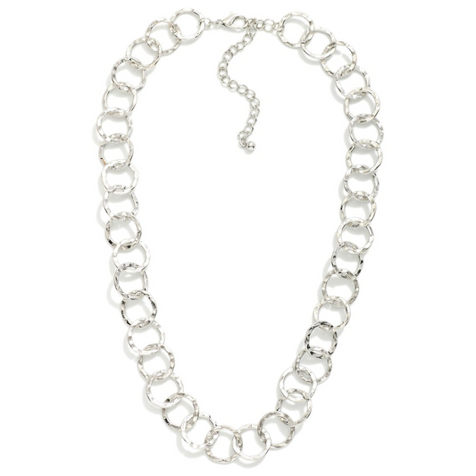 Hammered Hoops Chain Necklace