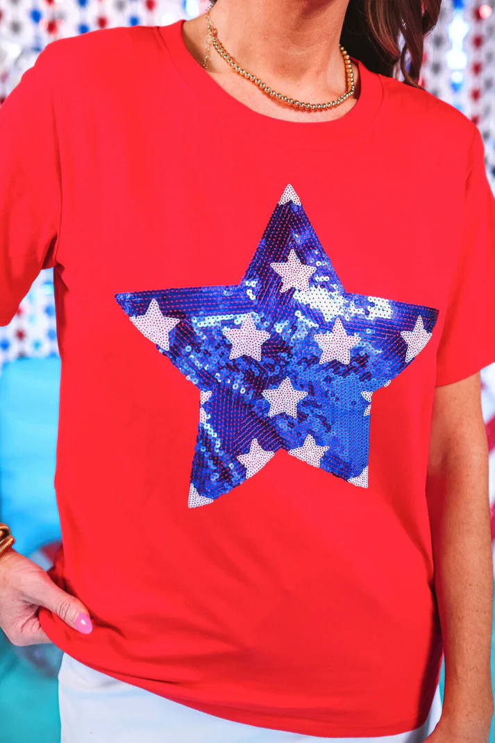 Stars And Sparklers Sequin Top