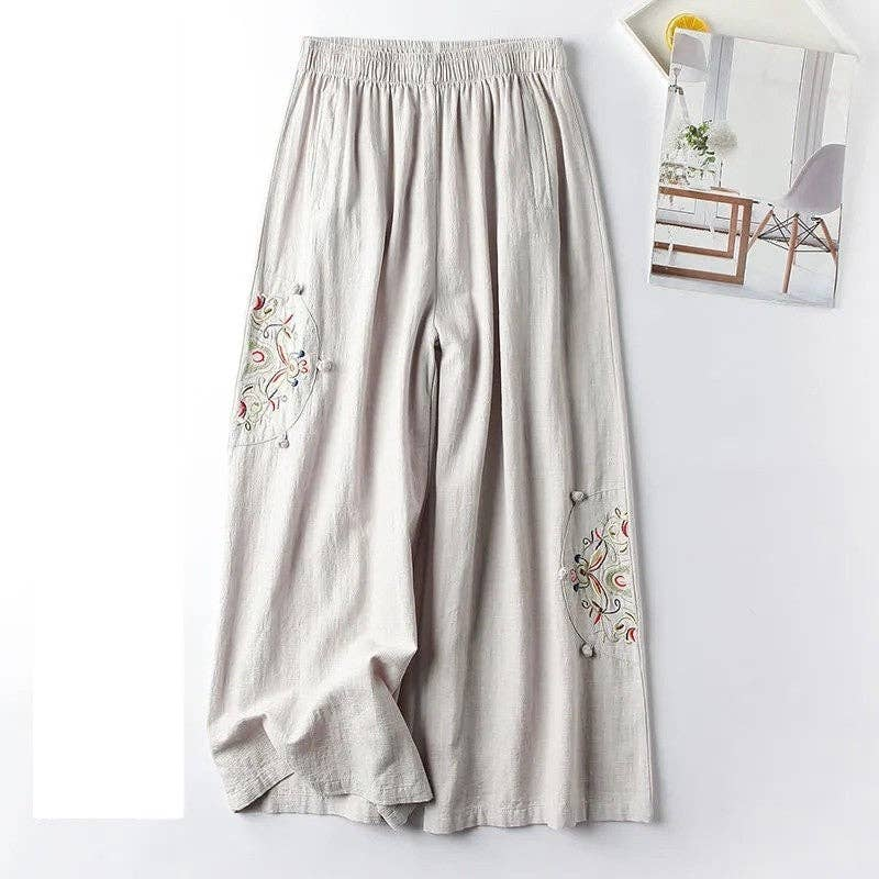 Embroidered In Splendor Crop Pants