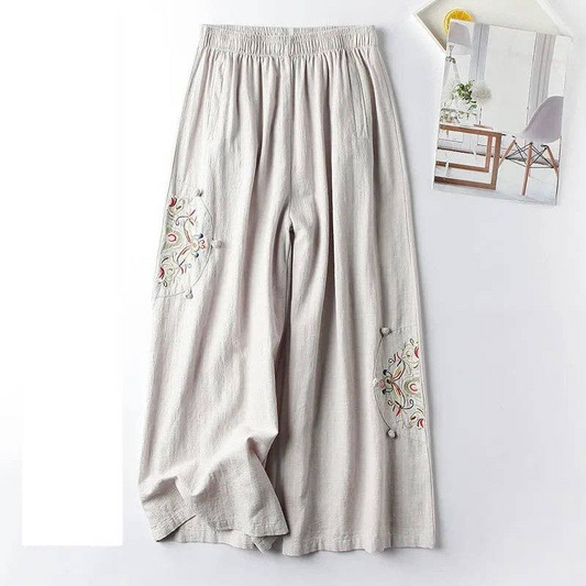 Embroidered In Splendor Crop Pants