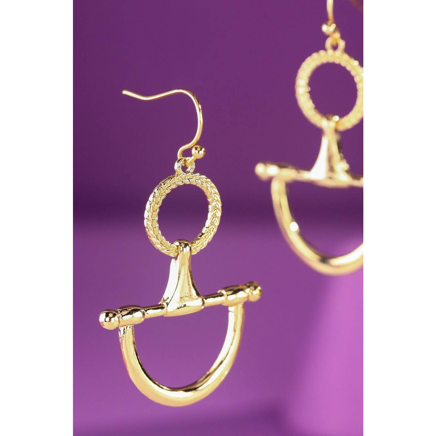 Metallic Equestrian Earrings