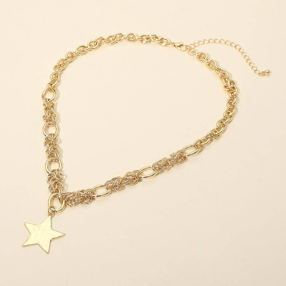 Hammered Star Necklace