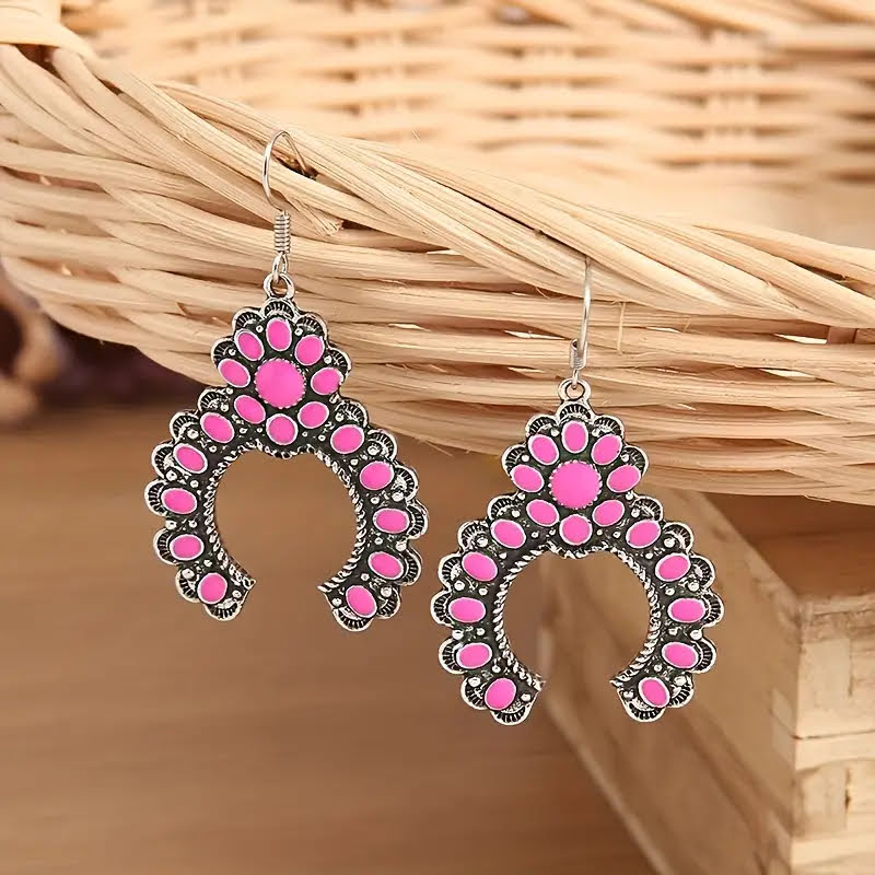 Hot Pink Western Earrings