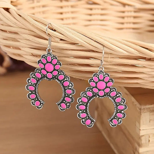 Hot Pink Western Earrings