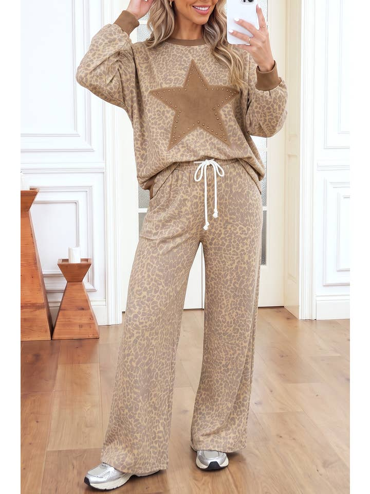 Leopard Star Lounge Set