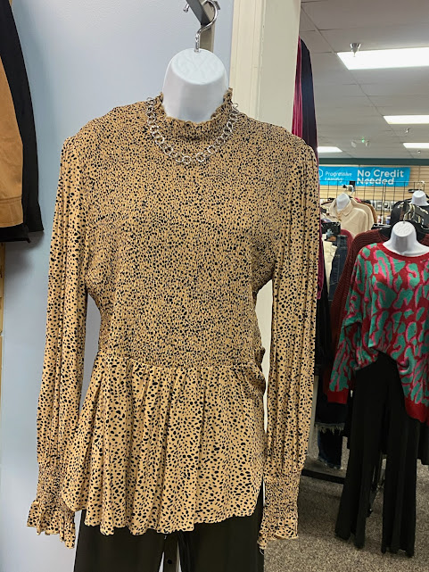Cheetah Smocked Top