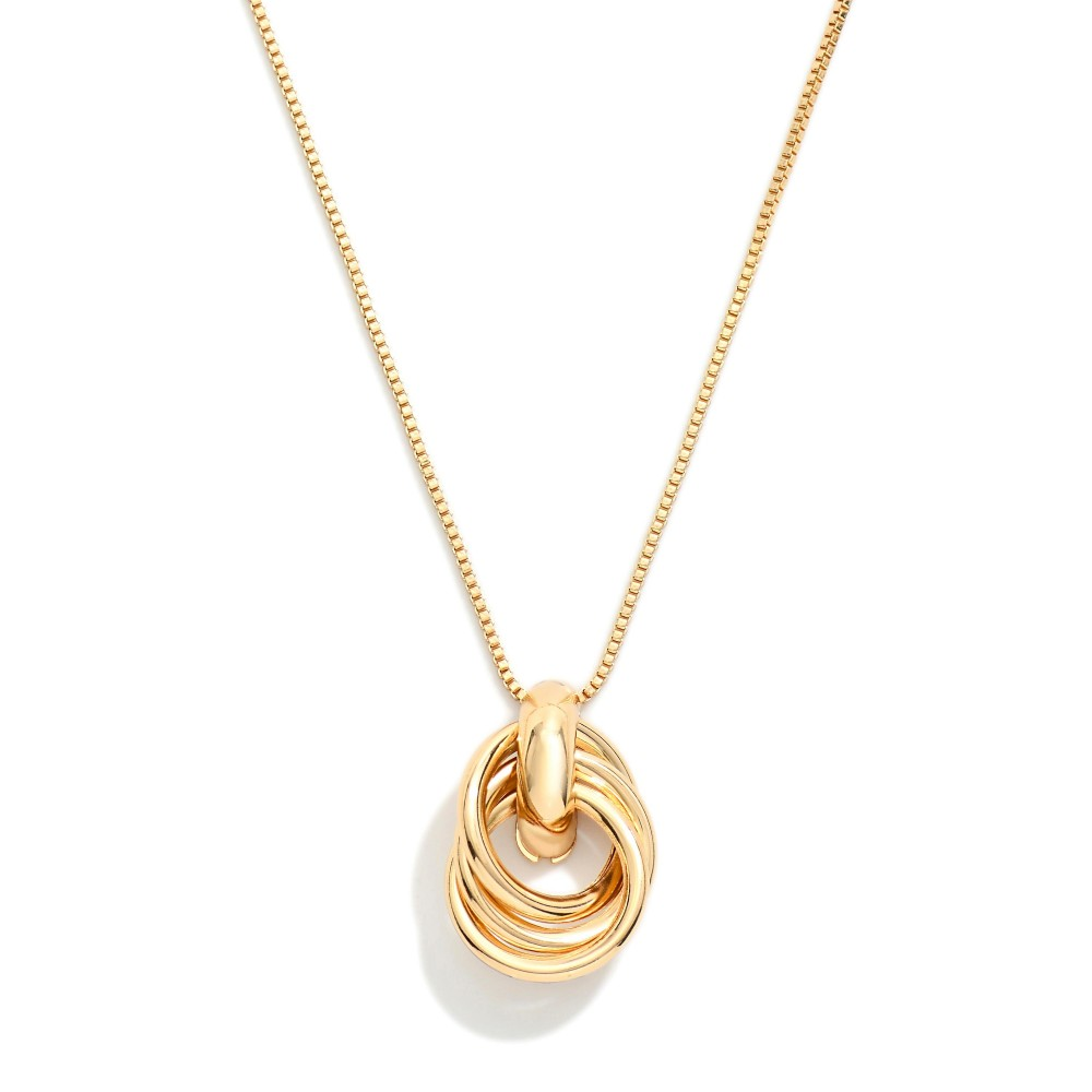 Box Chain Pendant Necklace
