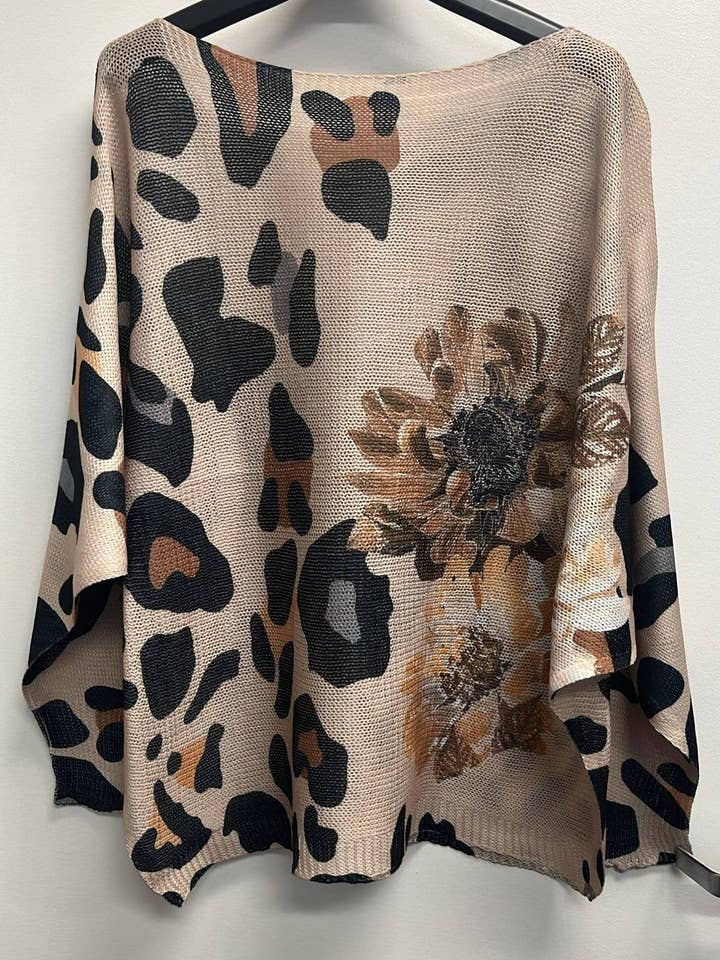 Beige Leopard Sweater