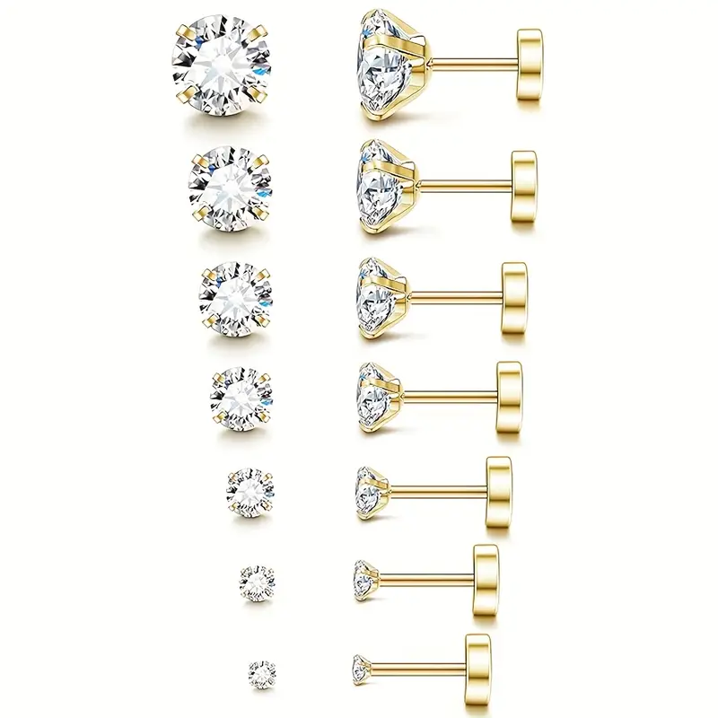 Stainless Steel Flat Back Studs