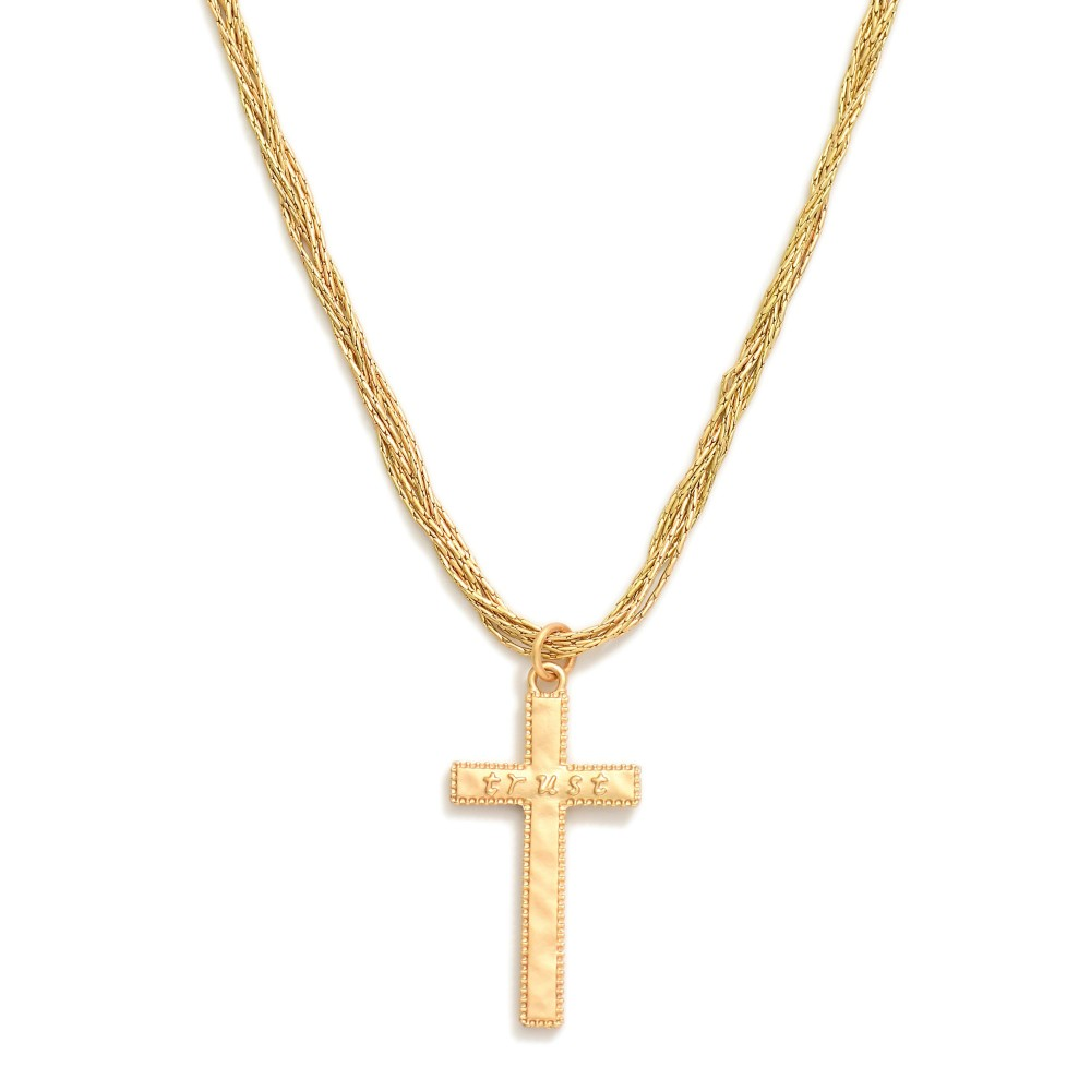Intertwined Cross Necklace
