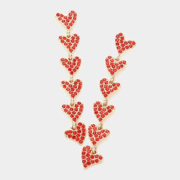 Rhinestone Heart Earrings