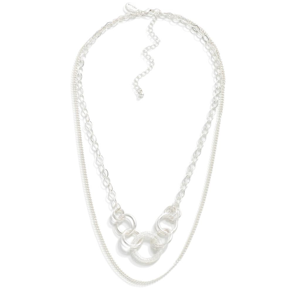 Layered Chain Link Hoop Necklace