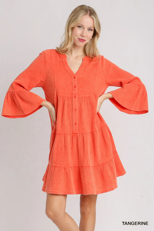 Tangerine Tiers Dress