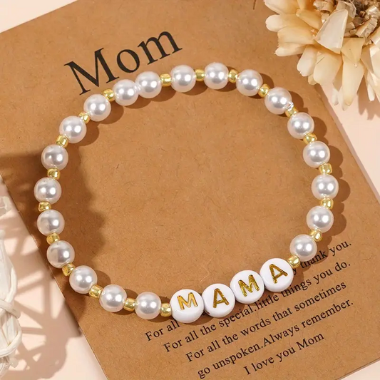 Mama Beaded Bracelet With Card