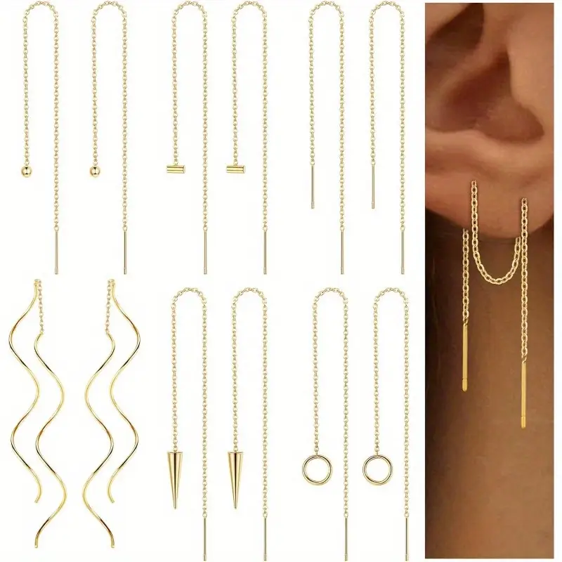Thread Through Earrings
