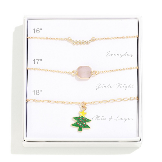 Festive 3 Piece Necklace Set