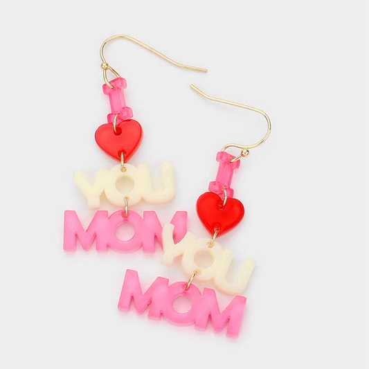 I Love You Mom Earrings