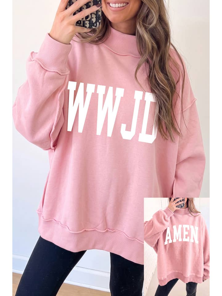 Reversible Mock Neck Sweatshirt