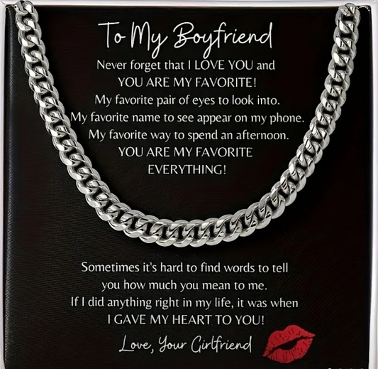 To My Boyfriend Necklace