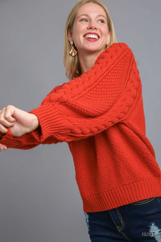 Terra Cotta Cozy Sweater