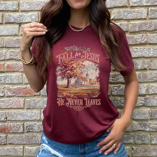 He Never Leaves Tee
