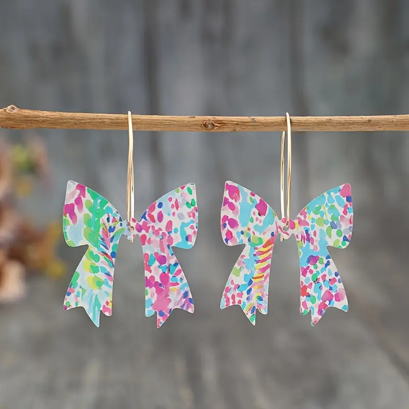 Acrylic Bow Earrings