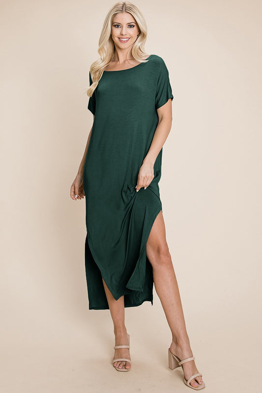 Holiday Vacay Side Slit Maxi Dress