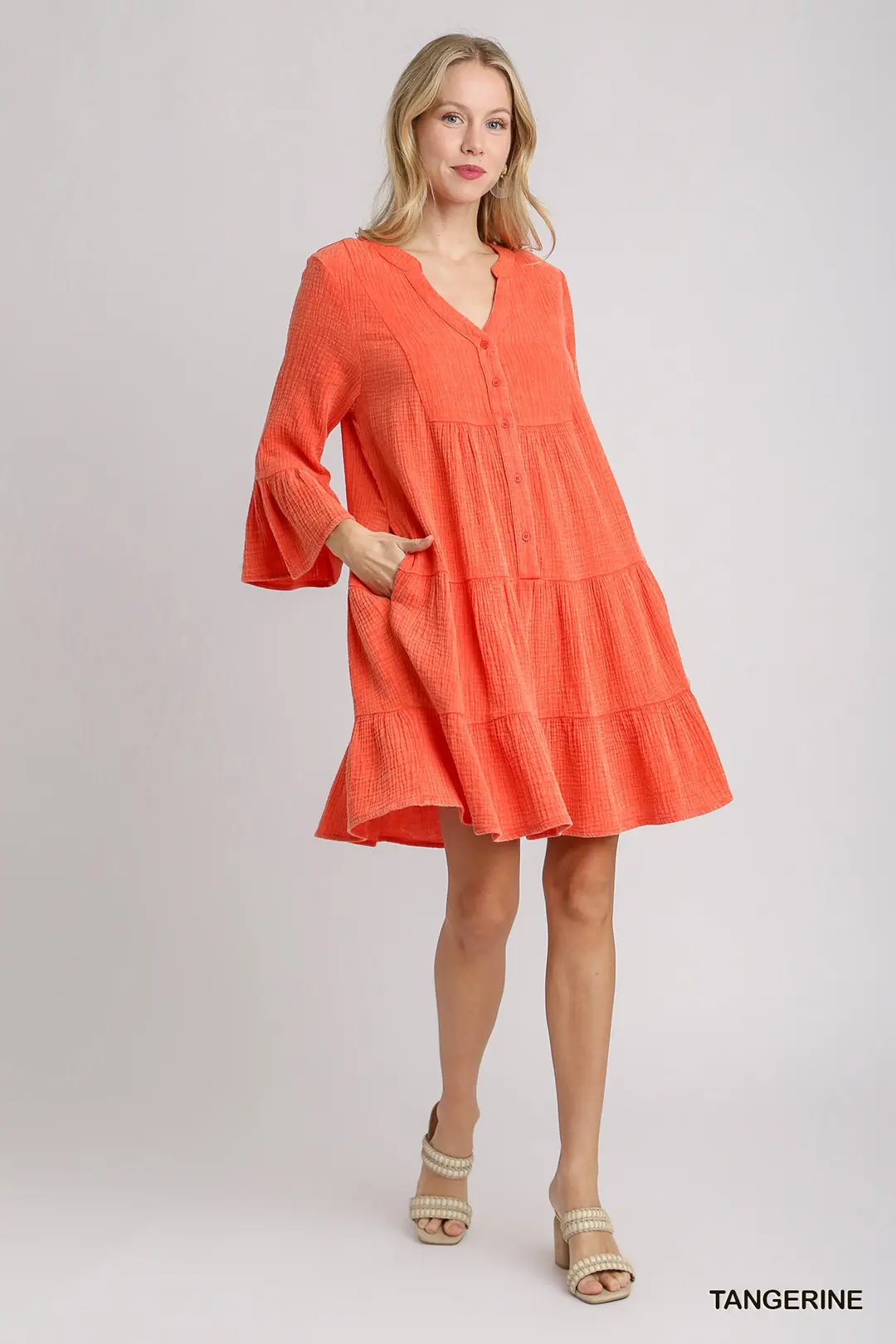sachin and babi light blue dress Keahi Dress / Tangerine Sunset