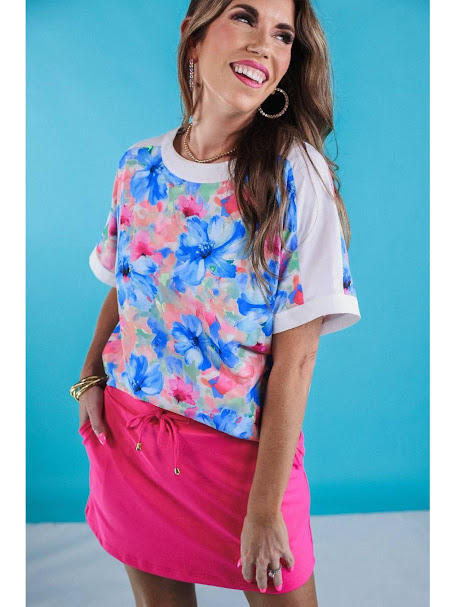 Brushstroke Blooms Top