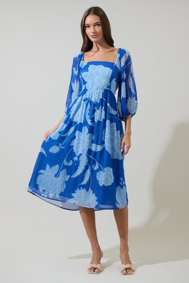 Seabloom Puff Sleeve Dress