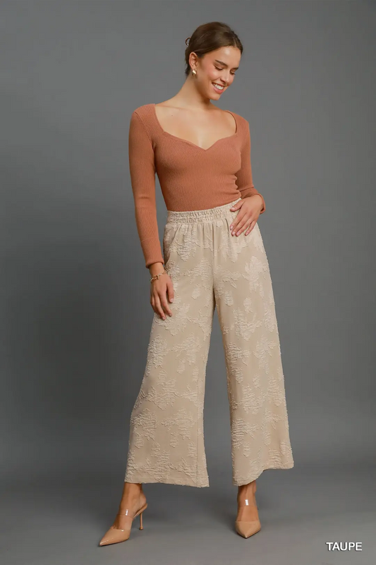 Floral Burnout Pants
